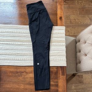 Black LULULEMON Fast and Free Tights-Size 6
